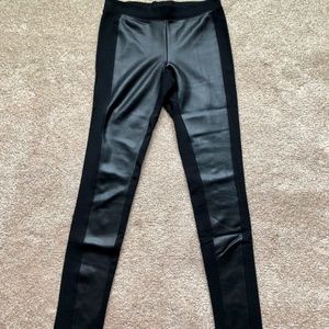 Leggings with faux leather from Express